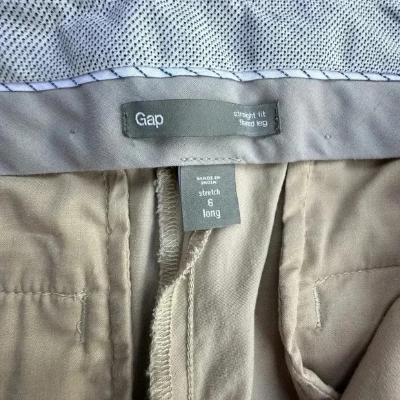 GAP | NWOT | STRAIGHT FIT FLARED LEG KHAKI PANTS STRETCH | Size: 6 LONG - Picture 9 of 9